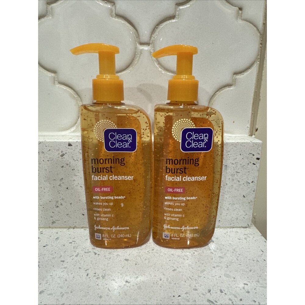 2-Clean & Clear Morning Burst Facial Cleanser Oil Free Original Formula 8 oz.